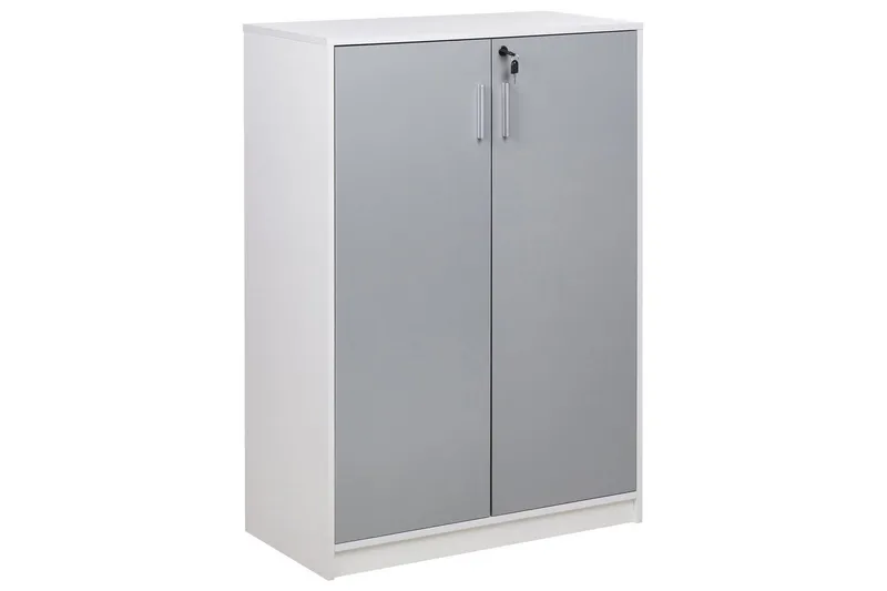 Förvaringsenhet Zehna Grå, vit, 80x40x117 cm - Grå, vit, 80x40x117 cm - Förvaring - Skåp - Förvaringsskåp