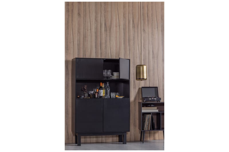 Arteksio Highboard 40x100 cm - Svart - Förvaringsskåp