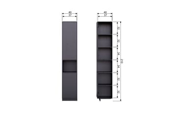 Arteksio Highboard 40x40 cm - Svart - Förvaring - Skåp - Förvaringsskåp