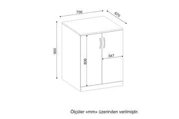 Baksi Badrumsskåp 70 cm - Vit - Förvaring - Skåp - Förvaringsskåp