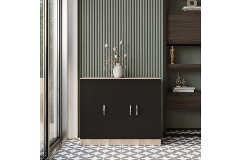 Barrock Highboard 38x89 cm - Natur/Svart - Förvaringsskåp