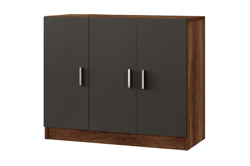 Barrock Highboard 38x89 cm - Teak/Antracit - Förvaring - Skåp - Förvaringsskåp