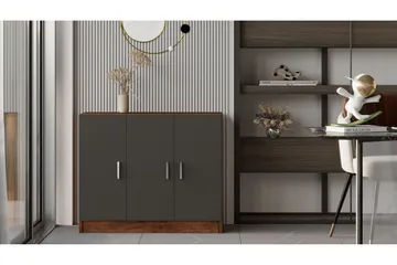 Barrock Highboard 38x89 cm - Teak/Antracit - Förvaring - Skåp - Förvaringsskåp