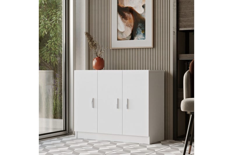 Barrock Highboard 38x89 cm - Vit - Förvaring - Skåp - Förvaringsskåp