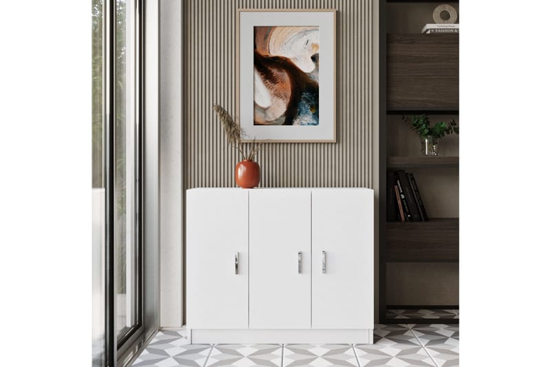 Barrock Highboard 38x89 cm - Vit - Förvaring - Skåp - Förvaringsskåp