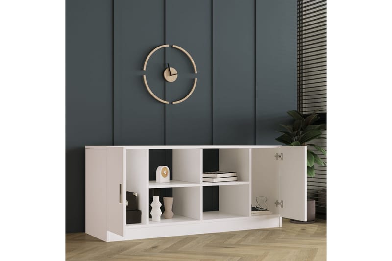 Barrock Highboard 46x140 cm - Vit - Förvaring - Skåp - Förvaringsskåp