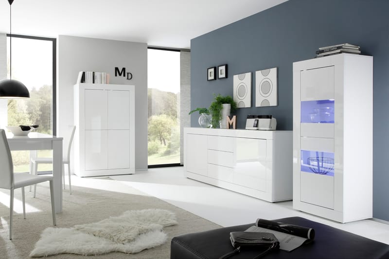 Basic Highboard 102 cm - Vit - Förvaring - Skåp - Förvaringsskåp