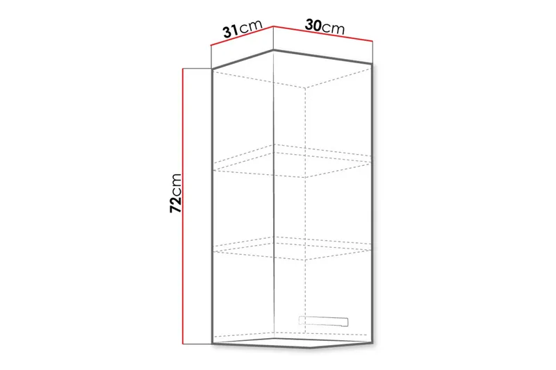 Bianco Väggskåp 30x31x71,5 cm - Vit - Hus & renovering - Kök & bad - Kök & tvättstuga