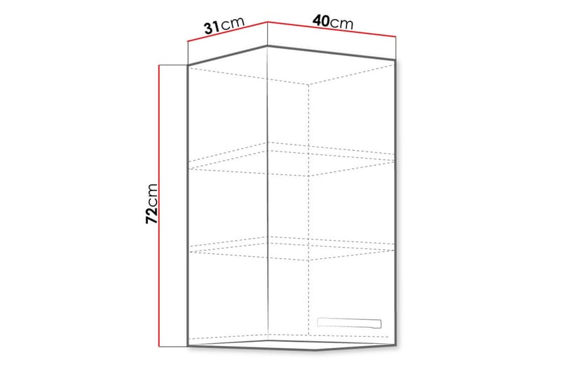 Bianco Väggskåp 40x31x71,5 cm - Vit - Hus & renovering - Kök & bad - Kök & tvättstuga