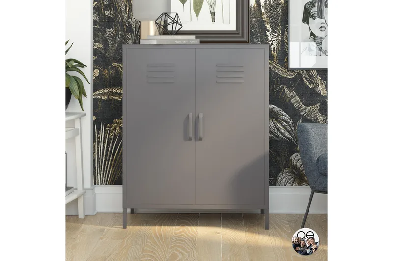 Bradford Highboard Grå - Dorel Home - Förvaring - Skåp - Förvaringsskåp