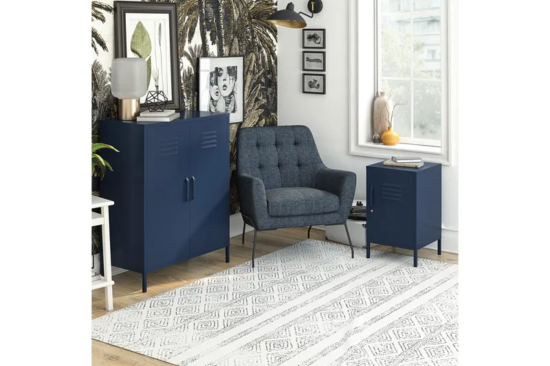 Bradford Highboard Mörkblå - Dorel Home - Förvaring - Skåp - Förvaringsskåp