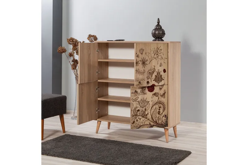 Brokind Förvaringsskåp 111 cm - Brun - Förvaring - Skåp - Förvaringsskåp