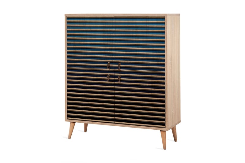 Brokind Förvaringsskåp 111 cm - Brun/Blå - Förvaring - Skåp - Förvaringsskåp