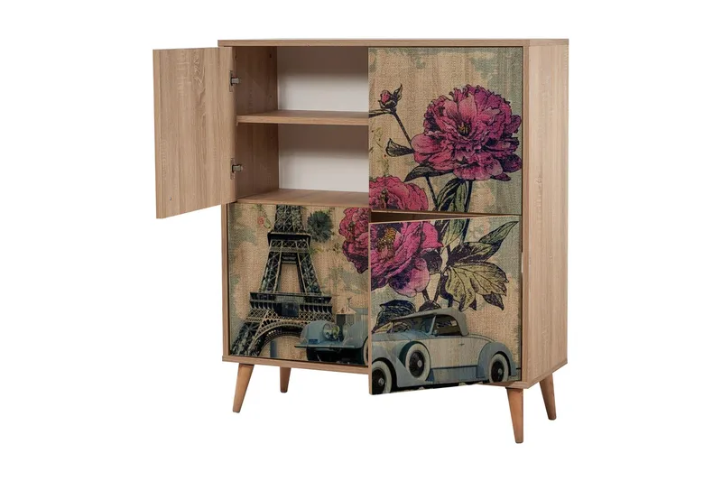 Brokind Förvaringsskåp 111 cm - Brun/Flerfärgad - Förvaring - Skåp - Förvaringsskåp