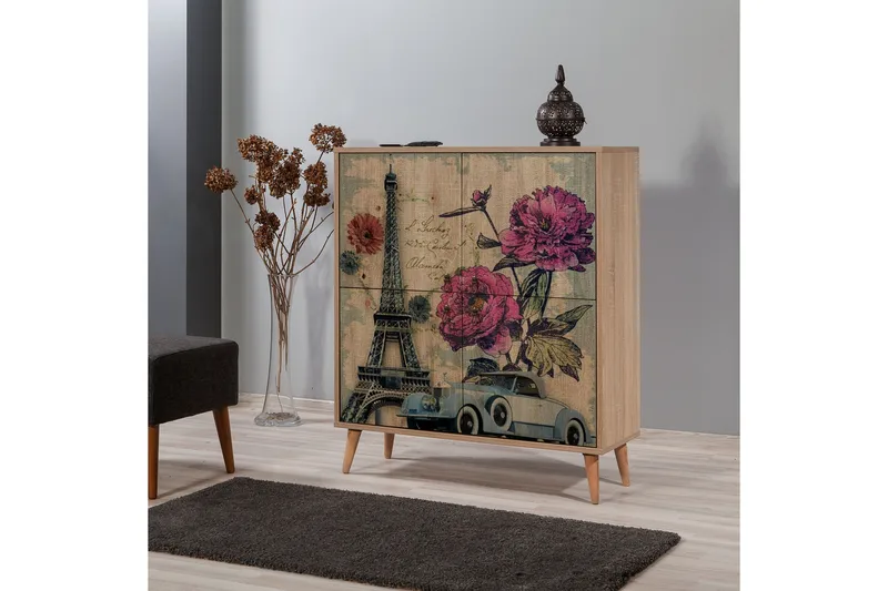 Brokind Förvaringsskåp 111 cm - Brun/Flerfärgad - Förvaring - Skåp - Förvaringsskåp