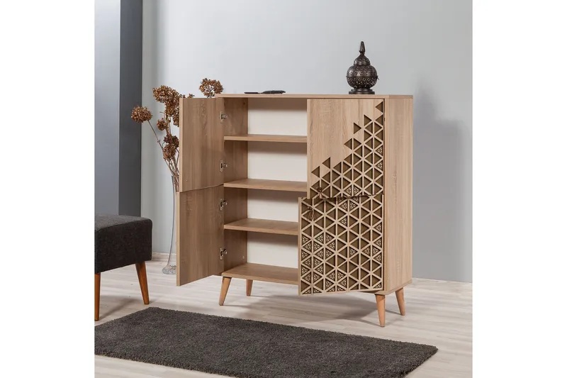 Brokind Förvaringsskåp 111 cm - Brun/Ljusbrun - Förvaring - Skåp - Förvaringsskåp