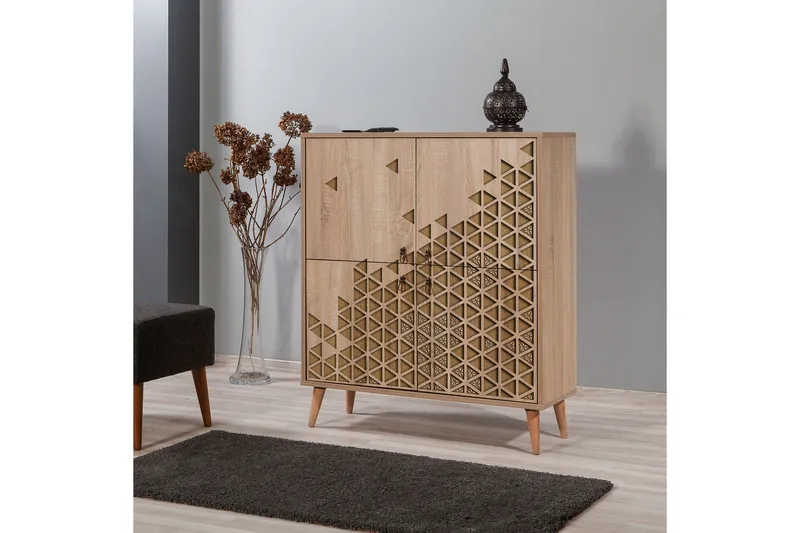 Brokind Förvaringsskåp 111 cm - Ljusbrun - Förvaring - Skåp - Förvaringsskåp