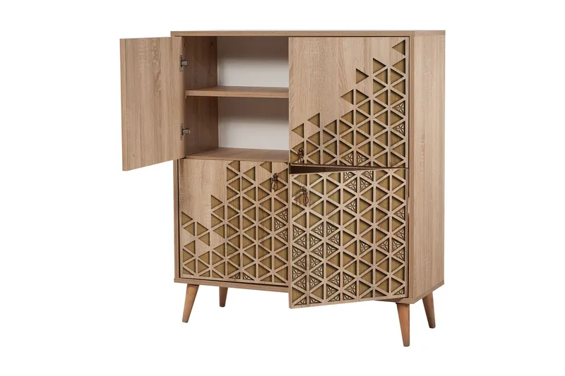 Brokind Förvaringsskåp 111 cm - Ljusbrun - Förvaring - Skåp - Förvaringsskåp