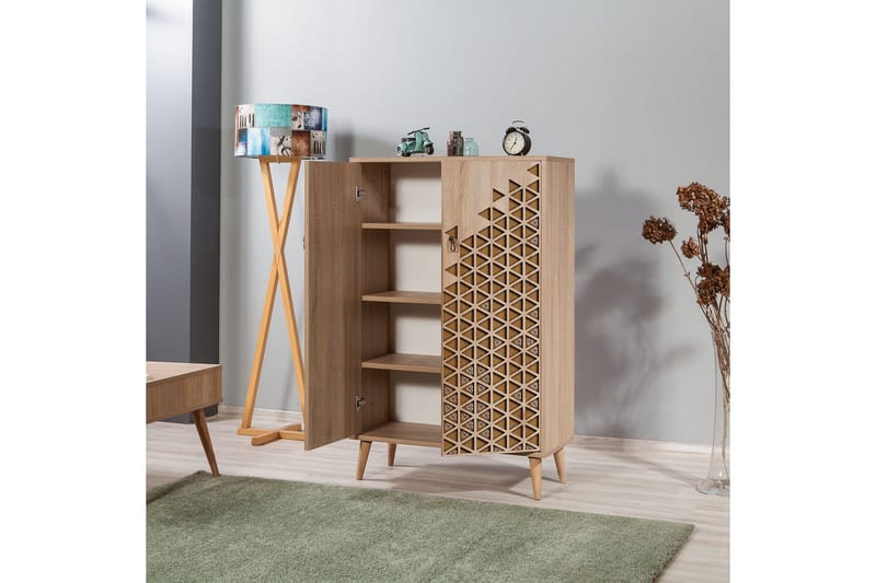 Brokind Förvaringsskåp 80 cm - Brun/Ek/Beige - Förvaring - Skåp - Förvaringsskåp