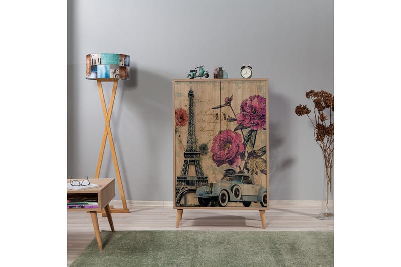 Brokind Förvaringsskåp 80 cm - Brun/Flerfärgad/Svart - Förvaring - Skåp - Förvaringsskåp