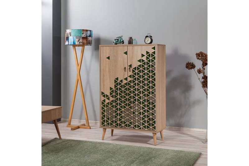 Brokind Förvaringsskåp 80 cm - Brun/Grön - Förvaring - Skåp - Förvaringsskåp