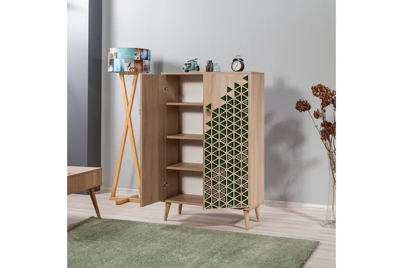 Brokind Förvaringsskåp 80 cm - Brun/Grön - Förvaring - Skåp - Förvaringsskåp