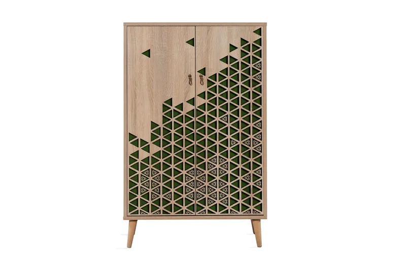 Brokind Förvaringsskåp 80 cm - Brun/Grön - Förvaring - Skåp - Förvaringsskåp