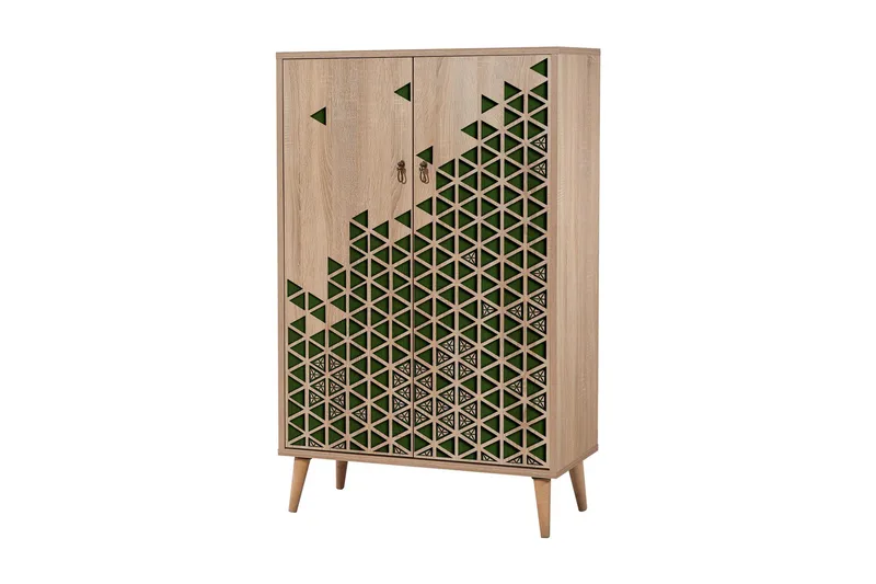 Brokind Förvaringsskåp 80 cm - Brun/Grön - Förvaring - Skåp - Förvaringsskåp