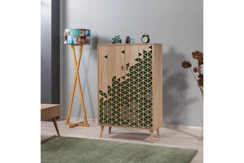 Brokind Förvaringsskåp 80 cm - Brun/Grön - Förvaring - Skåp - Förvaringsskåp