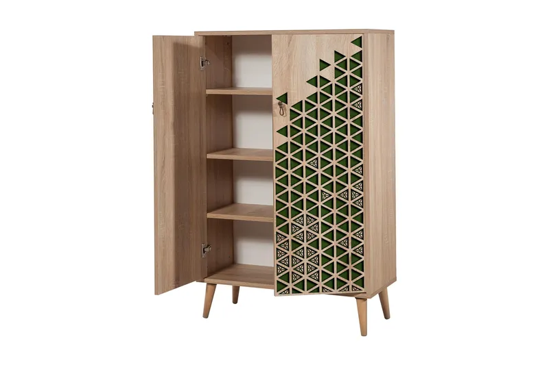 Brokind Förvaringsskåp 80 cm - Brun/Grön - Förvaring - Skåp - Förvaringsskåp