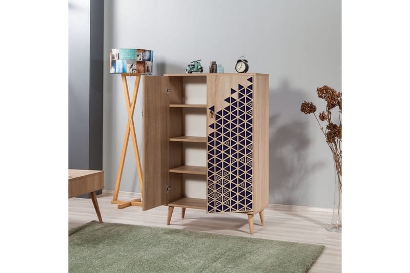 Brokind Förvaringsskåp 80 cm - Brun/Lila - Förvaring - Skåp - Förvaringsskåp