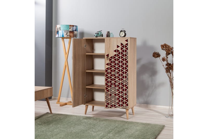 Brokind Förvaringsskåp 80 cm - Brun/Röd - Förvaring - Klädförvaring - Garderob & garderobssystem - Klädskåp & fristående garderob