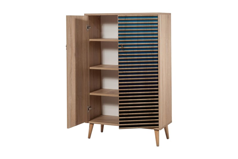 Brokind Förvaringsskåp 80 cm - Brun/Svart/Blå - Förvaring - Skåp - Förvaringsskåp