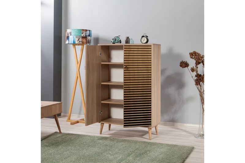 Brokind Förvaringsskåp 80 cm - Brun/Svart/Ek - Förvaring - Skåp - Förvaringsskåp