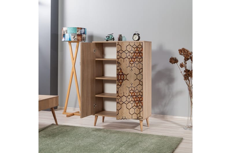 Brokind Förvaringsskåp 80 cm - Brun/Svart/Ek/Grå - Förvaring - Skåp - Förvaringsskåp