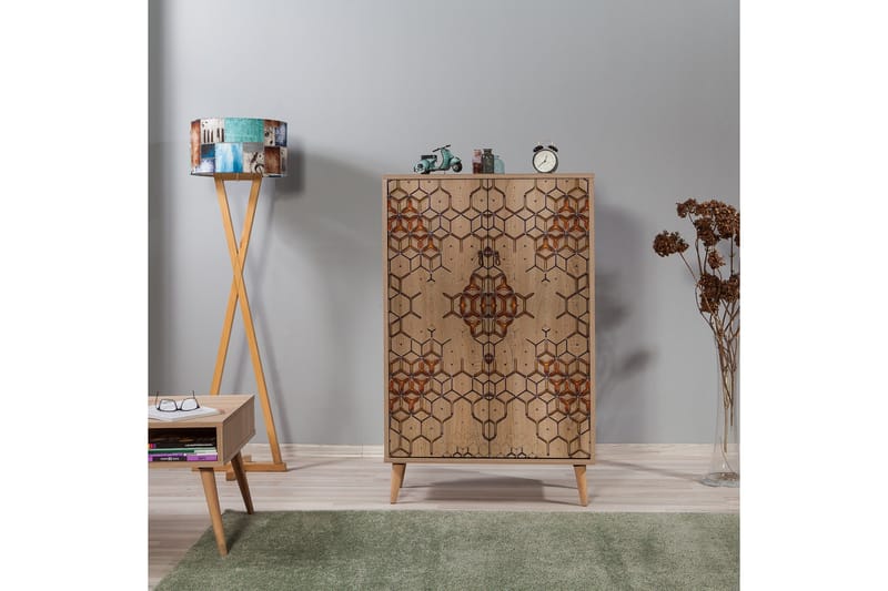 Brokind Förvaringsskåp 80 cm - Brun/Svart/Ek/Grå - Förvaring - Skåp - Förvaringsskåp