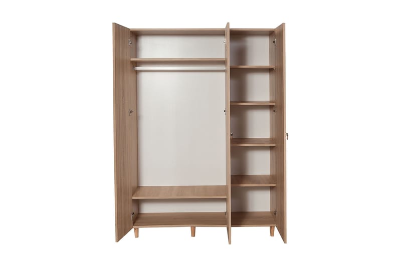 Brokind Garderob 135 cm - Brun/Röd - Förvaring - Klädförvaring - Garderob & garderobssystem - Klädskåp & fristående garderob