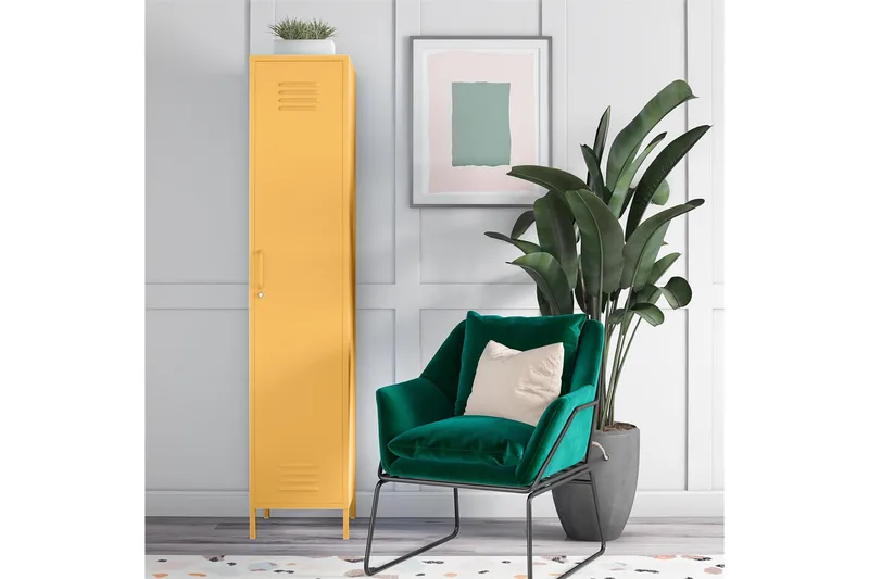 Cache Förvaringsskåp 38x40 cm 1 Dörr Gul - Novogratz - Förvaring - Skåp - Förvaringsskåp - Omklädningsskåp
