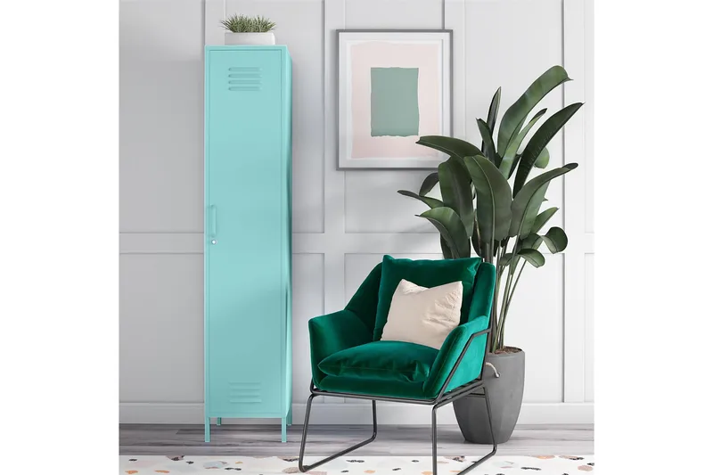 Cache Förvaringsskåp 38x40 cm 1 Dörr Mint - Novogratz - Förvaring - Skåp - Förvaringsskåp - Omklädningsskåp