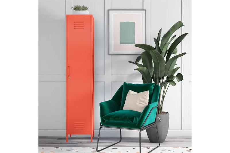 Cache Förvaringsskåp 38x40 cm 1 Dörr Orange - Novogratz - Förvaring - Skåp - Förvaringsskåp - Omklädningsskåp