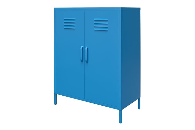 Cache Förvaringsskåp 80x40 cm 2 Dörrar Blå - Novogratz - Förvaring - Skåp - Förvaringsskåp