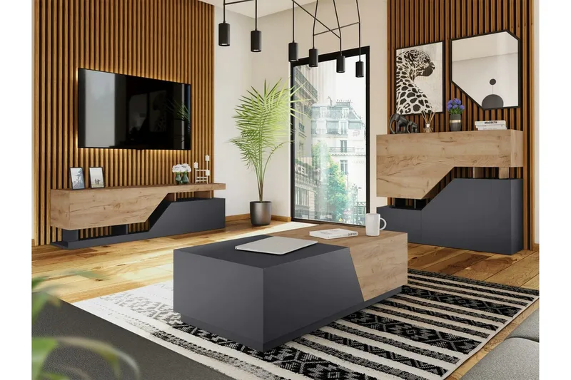 Carbost Highboard Anthracite - Förvaring - Skåp - Förvaringsskåp