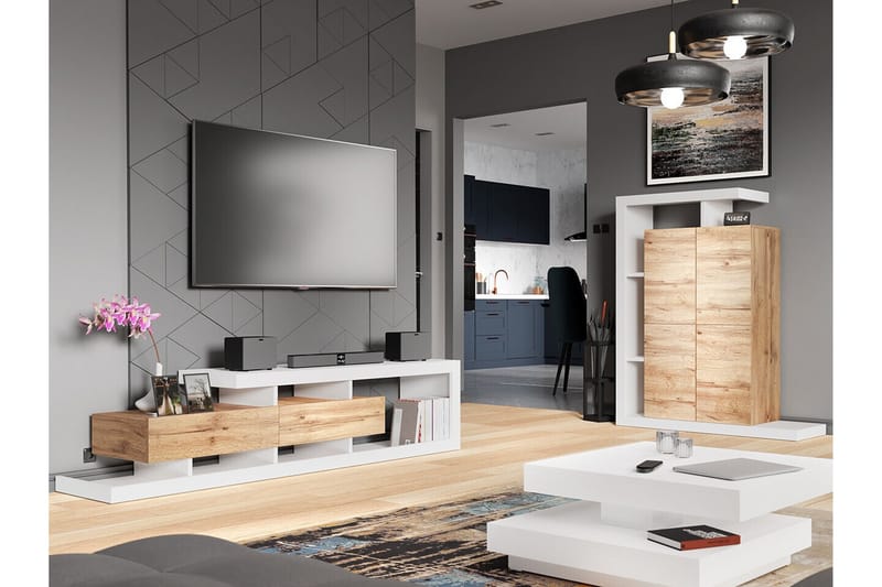 Carbost Highboard - Vit - Förvaring - Skåp - Förvaringsskåp