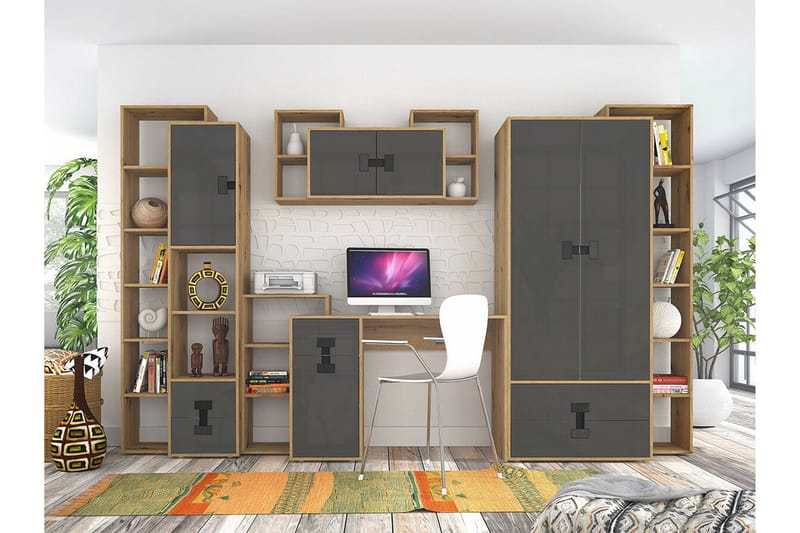 Castlebay Highboard - Grå - Förvaring - Skåp - Förvaringsskåp