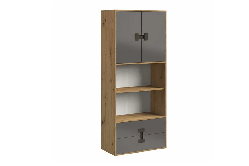 Castlebay Highboard Grey High Gloss, undefined