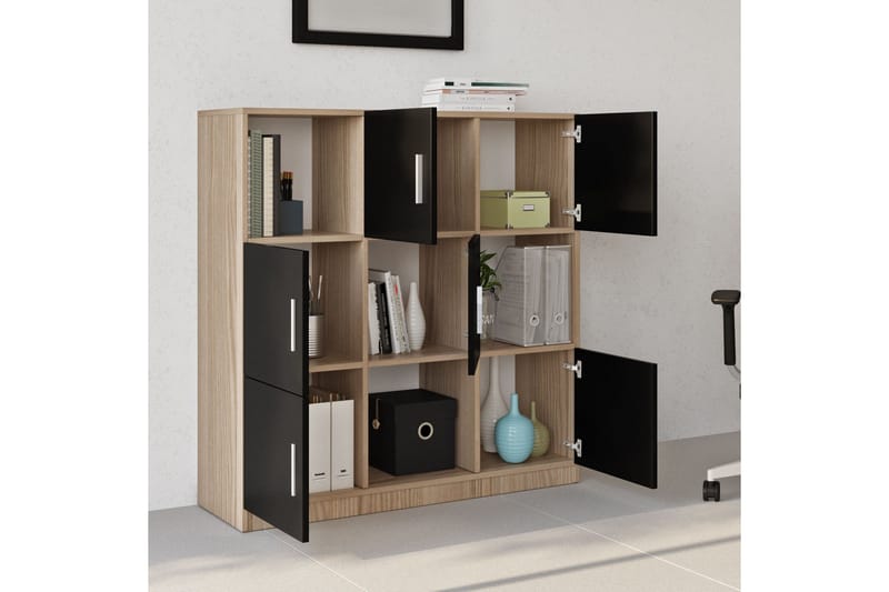 Celtigar Highboard 38x120 cm - Natur/Svart - Förvaring - Skåp - Förvaringsskåp