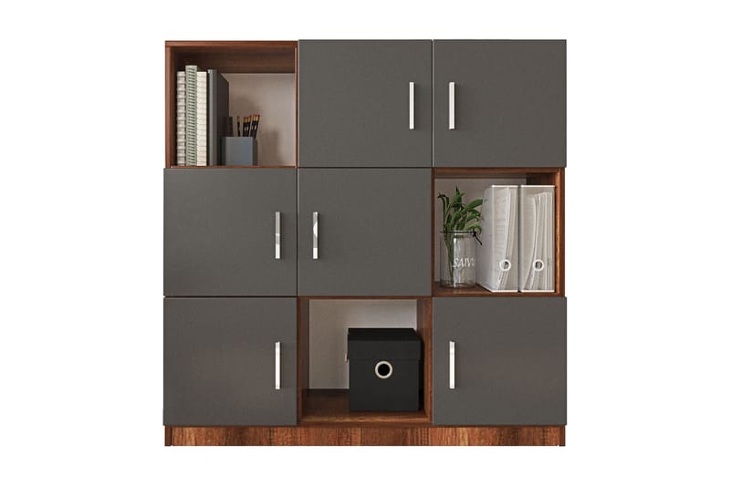 Celtigar Highboard 38x120 cm - Teak/Antracit - Förvaring - Skåp - Förvaringsskåp