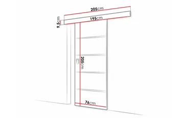 Clonmore Highboard Brown - Hus & renovering - Bygg - Dörrar & Portar - Skjutdörrar