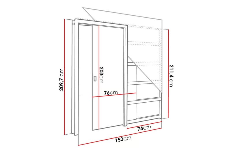 Clonmore Highboard - Brun - Förvaring - Skåp - Förvaringsskåp