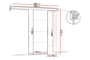 Clonmore Highboard Dark brown - Hus & renovering - Bygg - Dörrar & Portar - Skjutdörrar